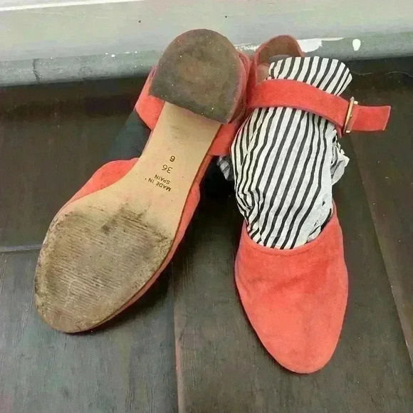 Intentionally blank crystal blood orange heels sz 6 - Picture 5 of 5